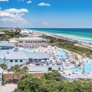 Een verwarmd zwembad