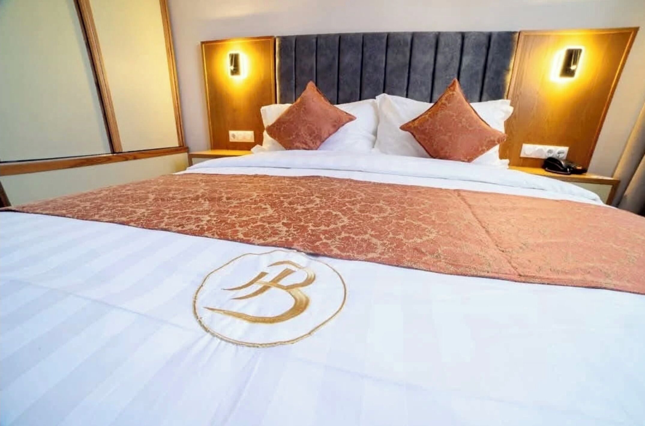 Premium bedding, minibar, desk, laptop workspace