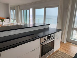 Private kitchen - Architect designed 3 bedroom house, private beach, ocean view, 402 (Provincetown)