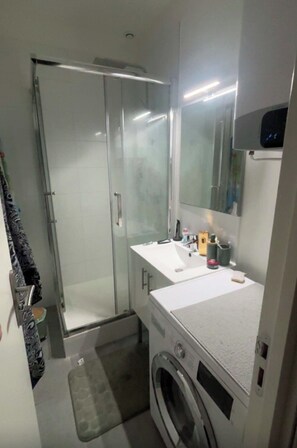 Shower, hair dryer, toilet paper - Very quiet apartment in central Paris (Paris)