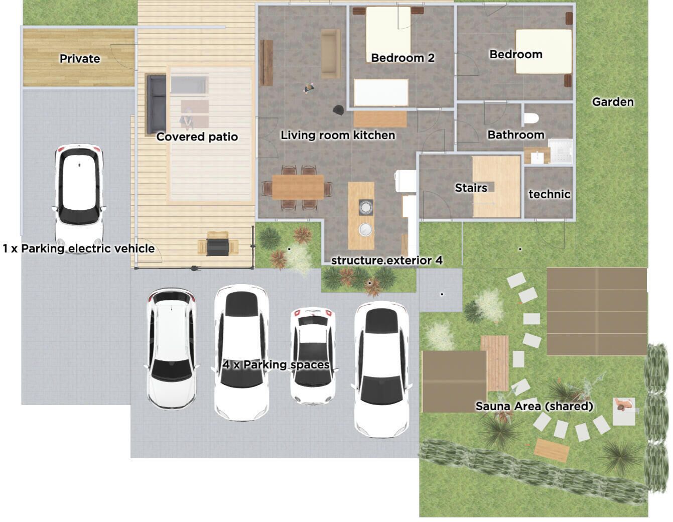 Superior Apartment, Garden View | Floor plan