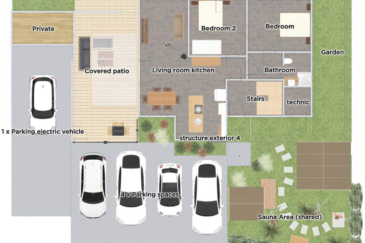 Superior Apartment, Garden View | Floor plan