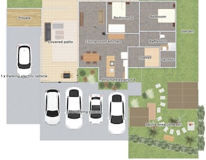 Superior Apartment, Garden View | Floor plan - Sohana Chalet (Kappel-Grafenhausen)