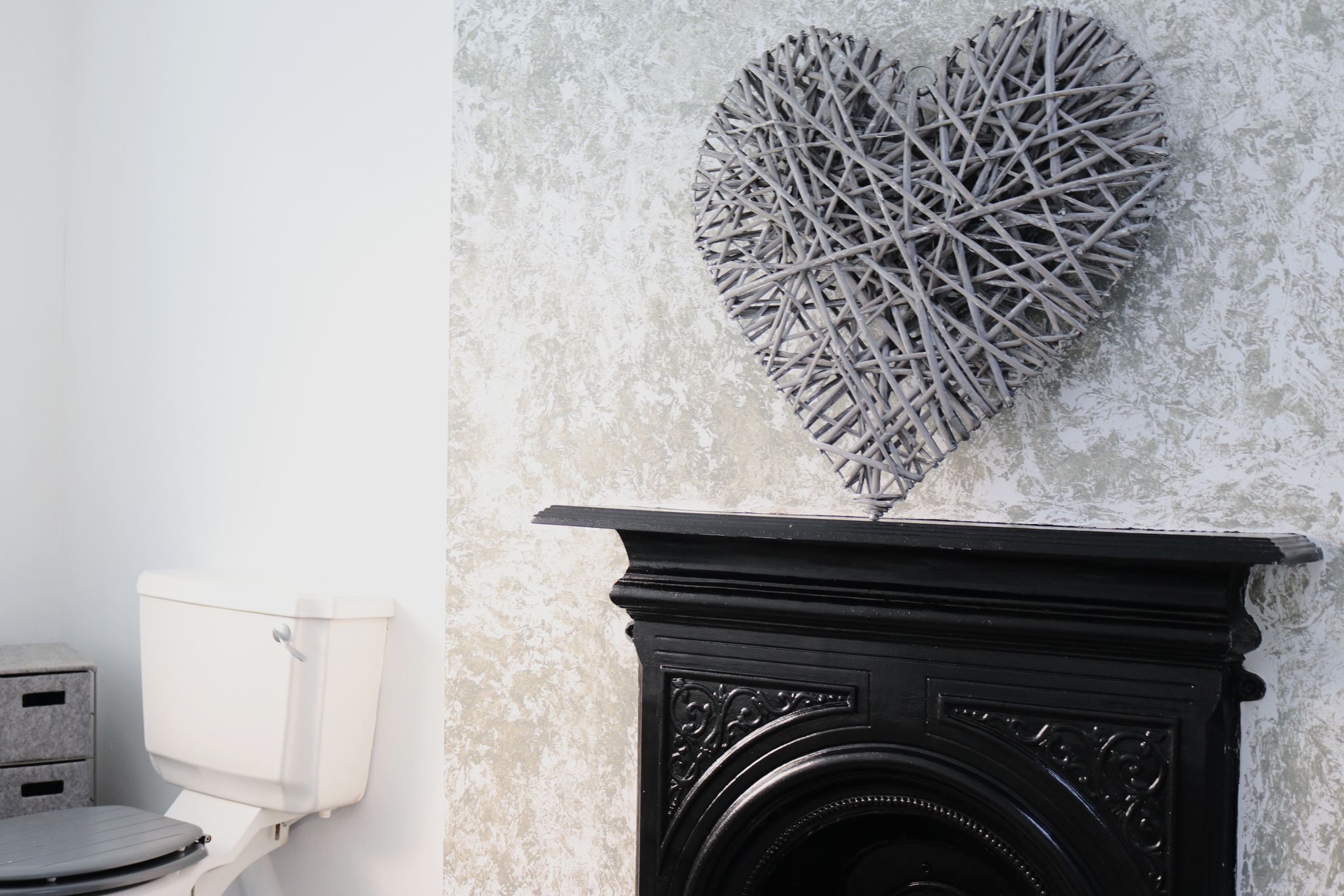 Separate tub and shower, towels, toilet paper