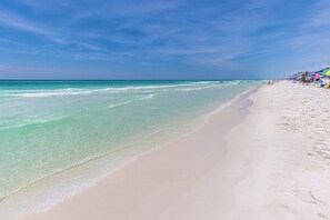 A beach with clear turquoise water and a sandy shore. - Huge 4 bedroom 3 bath house 5 min walk to the beach! Right in Miramar Beach (Miramar Beach)