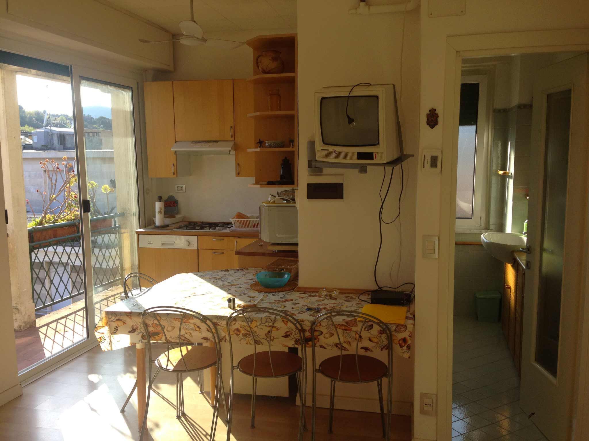 Fridge, microwave, oven, cookware/dishes/utensils