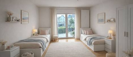 Bureau, fer et planche à repasser, Wi-Fi gratuit, draps fournis