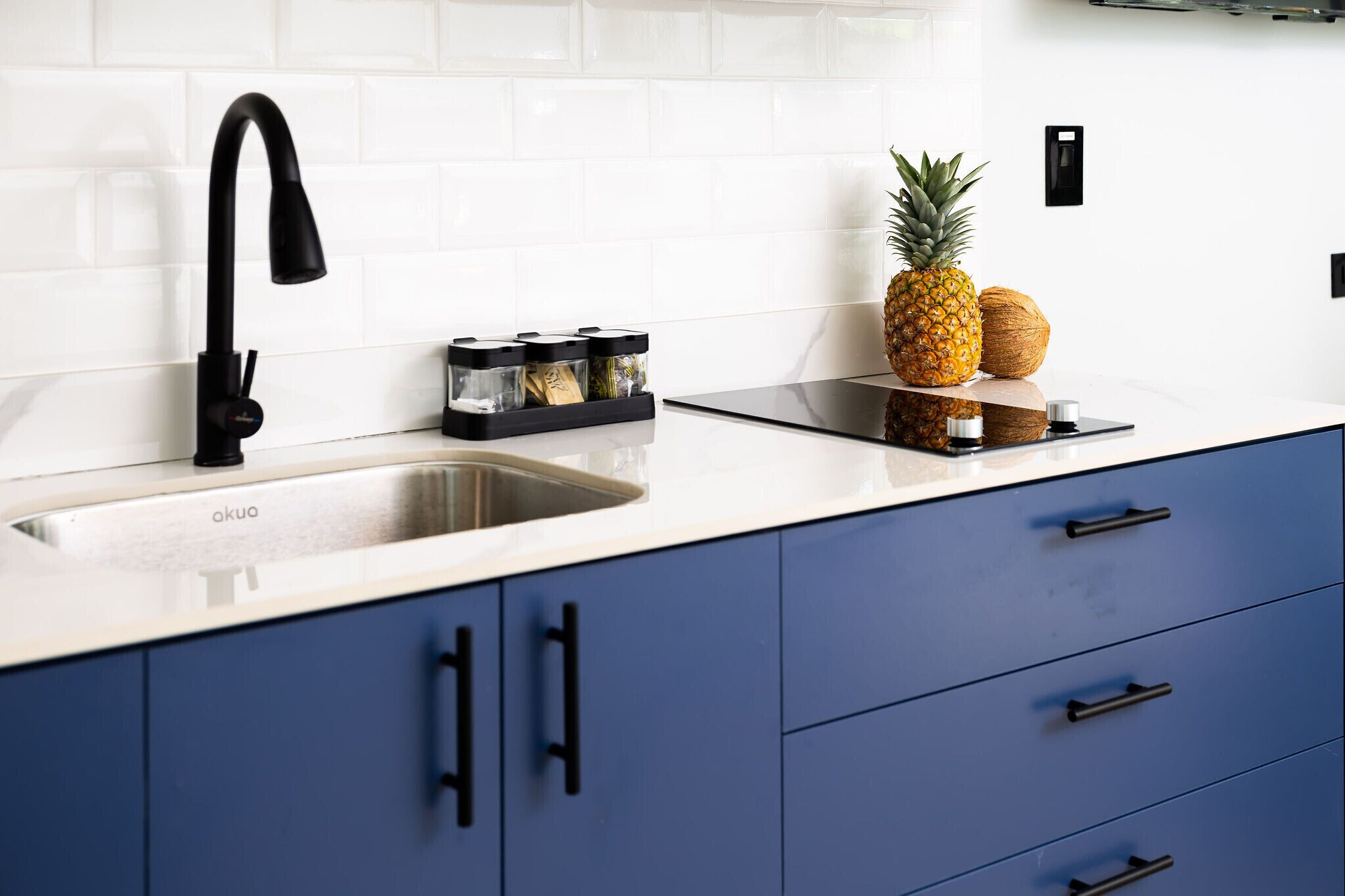 Fridge, microwave, coffee/tea maker, electric kettle