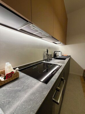 Fridge, oven, stovetop, dishwasher