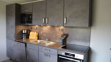 Frigorífico, microondas, horno y lavavajillas