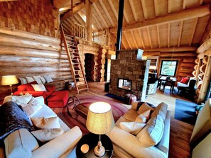 Fireplace - Luxus-Blockhausparadies Eveningwood im Spessart by Interhome (Heimbuchenthal)