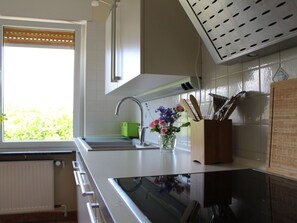 Frigorífico, microondas, horno y lavavajillas