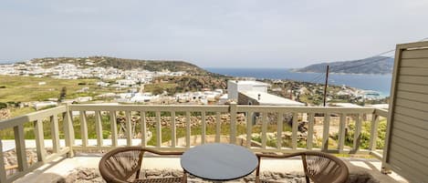 Triple Room, Balcony, Sea View | Outdoor dining