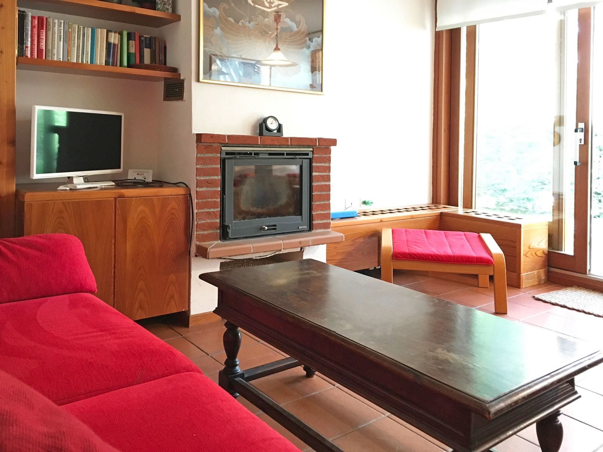 Fernseher, Kamin