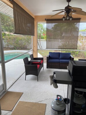 Terrace/patio - 3-bedroom Naples pool house close to beach & Mercato (Naples)
