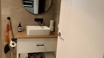 Towels, soap, toilet paper