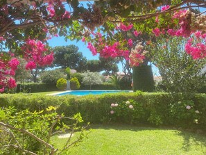 Property grounds - Vilamoura Apartment with Garden Views, Near Marina, Golf & Tennis (Quarteira)