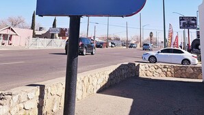A motel sign with the name 'Cortez Motel'.