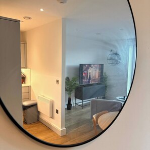 Apartment, 1 Schlafzimmer, Raucher, eigener Pool | Wohnbereich