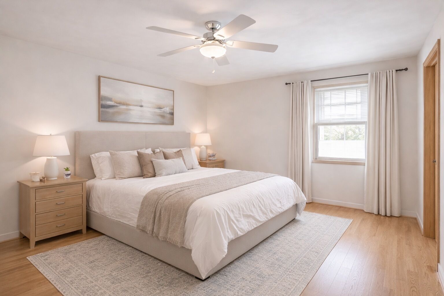 4 bedrooms, iron/ironing board, WiFi, bed sheets