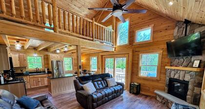 73R 73R Brand new log Home on Quiet Side