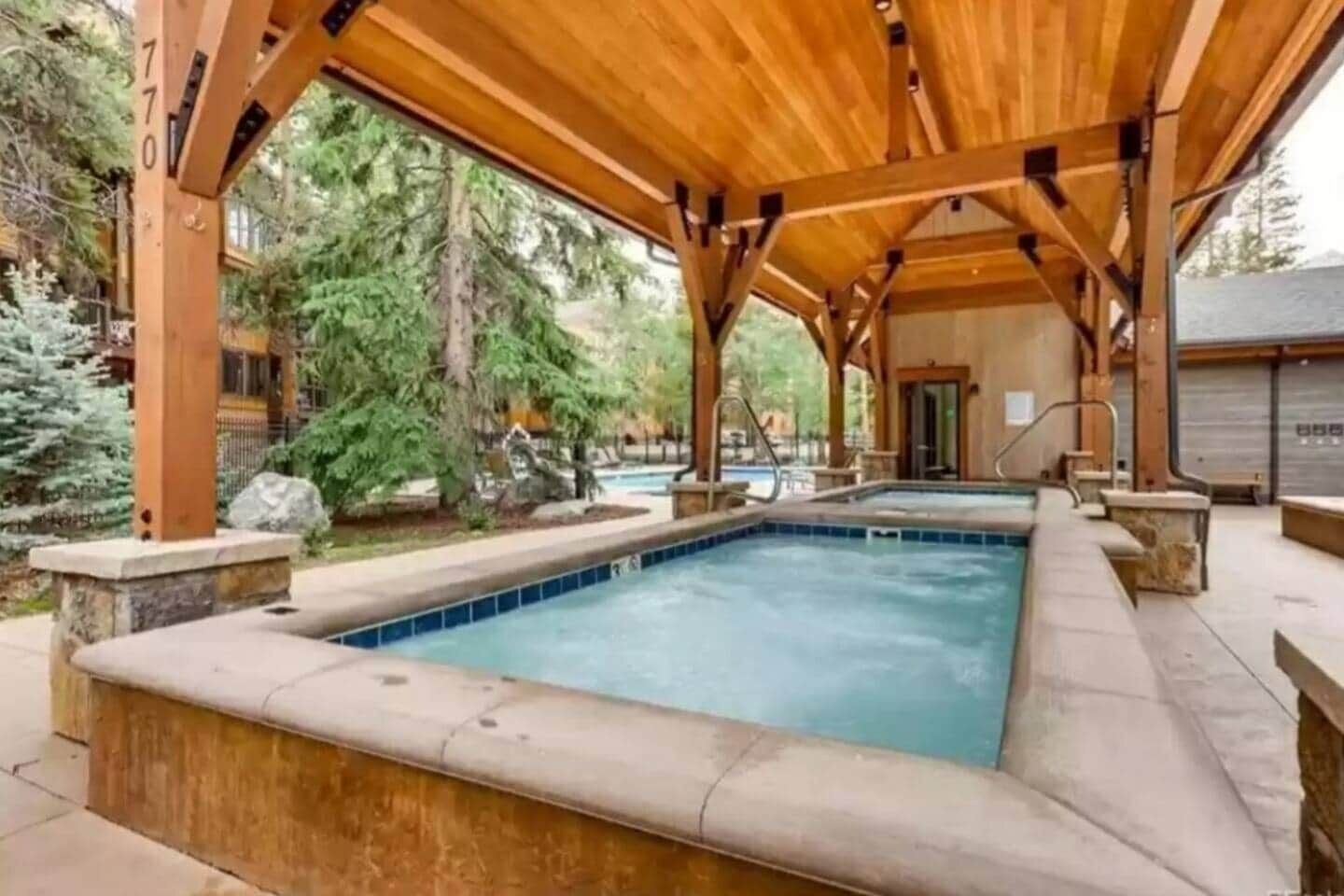 A heated pool