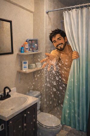 Shower, towels, soap, toilet paper - Gayeta LoFi Depa (Puerto Vallarta)