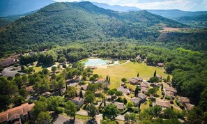 Aerial view - Villa in Pyrenees With Pool & Terrace (Quillan)
