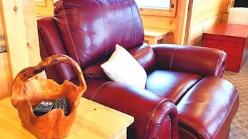 Una televisión, una chimenea, un reproductor de DVD