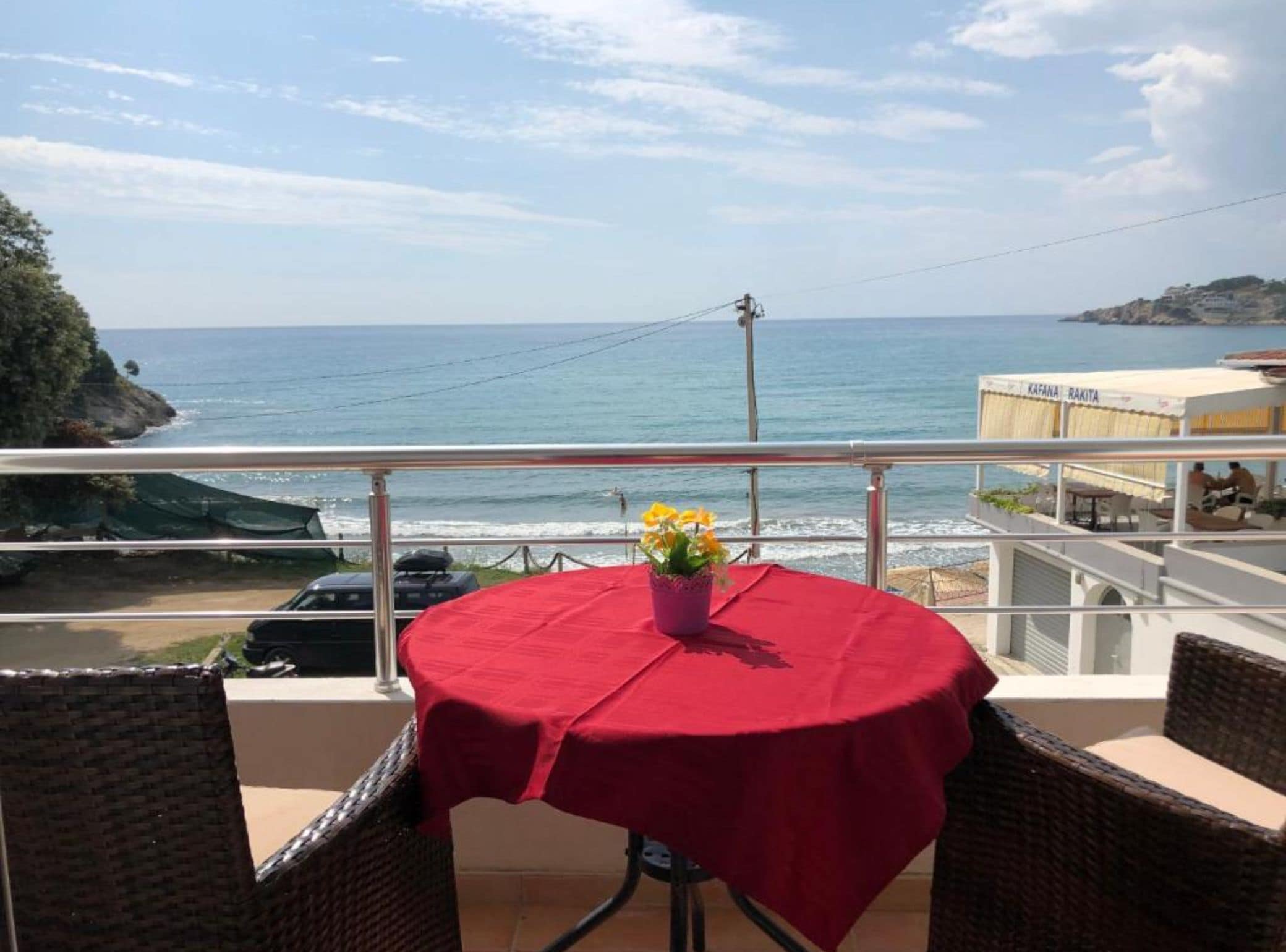 Studio (Studio apartment with sea view) | Balkon