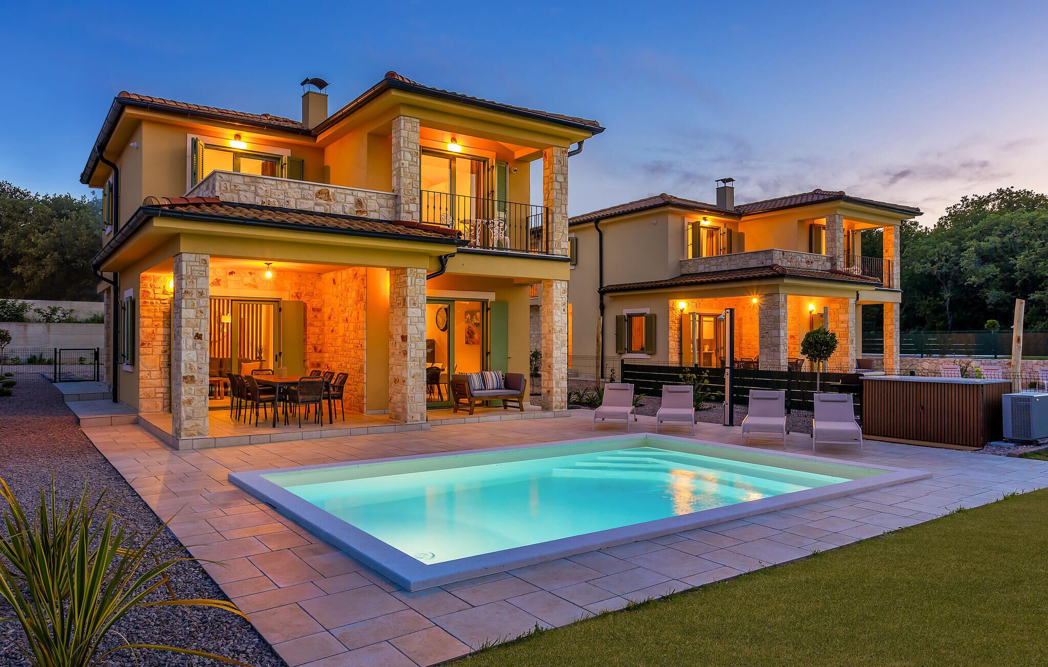 A heated pool