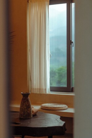 Vue depuis lâhĂ©bergement