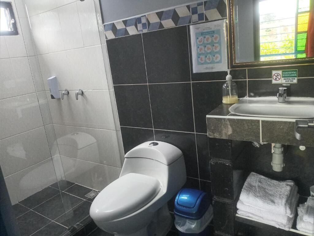 Hair dryer, towels