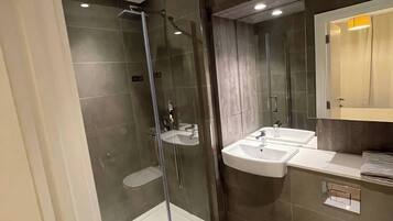 Jetted tub, hair dryer