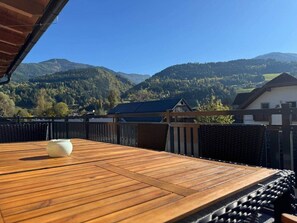 Outdoor dining - Ski and hiking vacation apartment Galsterberg-Blick Pruggern - Sc (Pruggern)