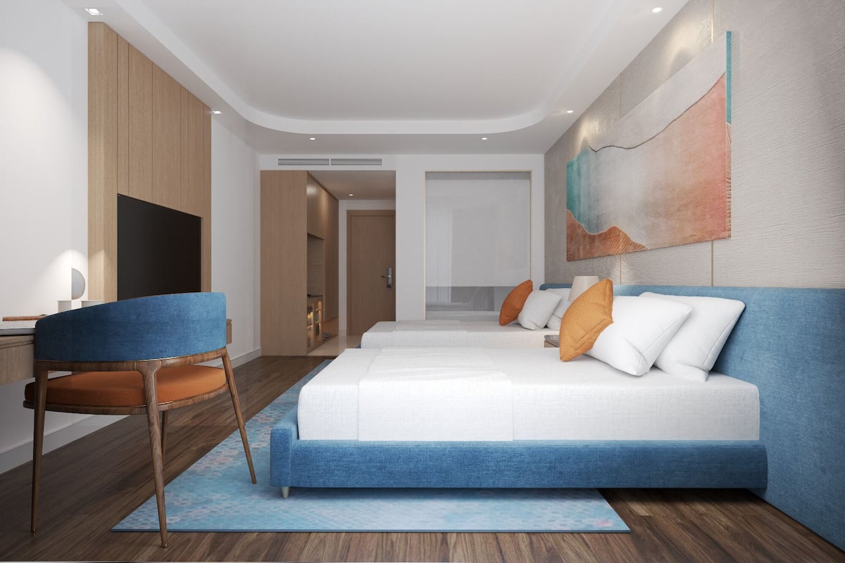 Deluxe Room, 2 Queen Beds | Free minibar items, in-room safe, free WiFi