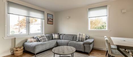 Televisión y chimenea