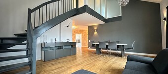 Apartment in A Hotel 'Penthouse Gersthofen' with Mountain View, Private Terrace and Wi-Fi