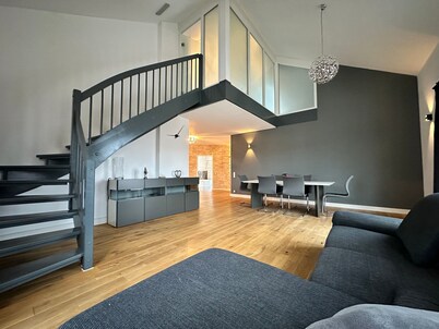 Apartment in A Hotel 'Penthouse Gersthofen' with Mountain View, Private Terrace and Wi-Fi