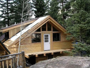 Exterior - Log Cabin Rental with a Riverfront Balcony near Lake San Cristobal, Colorado (Lake City)
