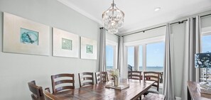 Dining - East Side of 5 Br Beach Front Duplex W/ Pool - Recently Updated! (Gulf Shores)