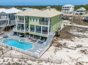 Exterior - East Side of 5 Br Beach Front Duplex W/ Pool - Recently Updated! (Gulf Shores)