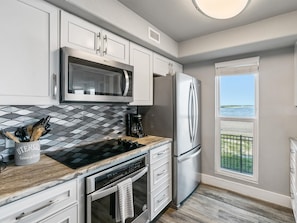 Condo, 3 Bedrooms | Private kitchen | Fridge, oven, coffee/tea maker, toaster - Pier Perfection K101 3 Bedroom Condo (Rockport)