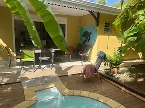 Terrace/patio - Villa Anse à l'Ane 5P 200m from the beach, wooded grounds and punch bowl, (Les Trois-Îlets)