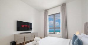 Iron/ironing board, WiFi, bed sheets - LUX  The La Mer Sea View Suite 3 (Dubai)