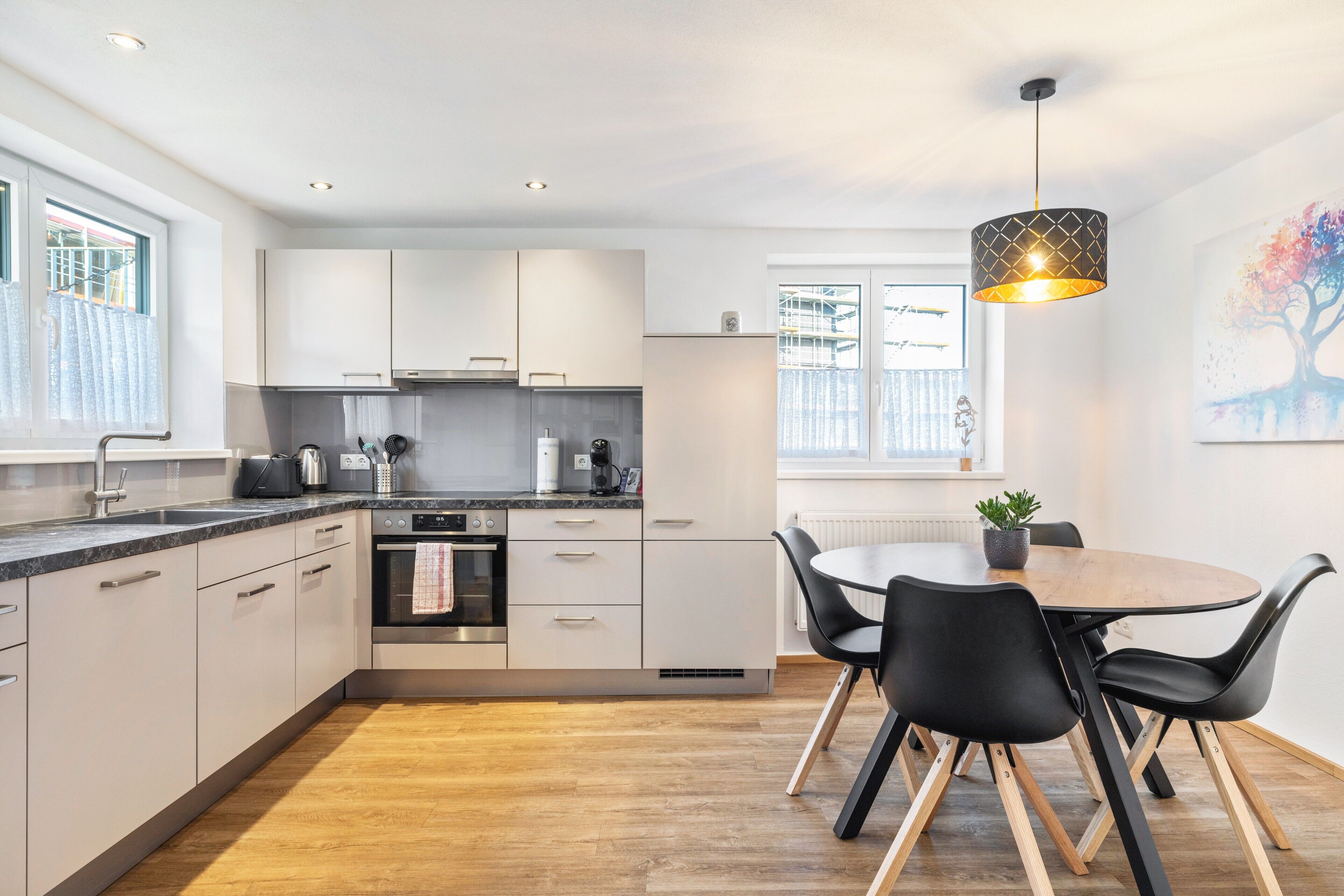 Fridge, oven, stovetop, dishwasher