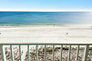 On the beach, sun-loungers - Seacrest #801 --- Beachfront 2BR, Unbeatable Gulf Views, Pool, Hot Tub, Sleep 8 (Gulf Shores)