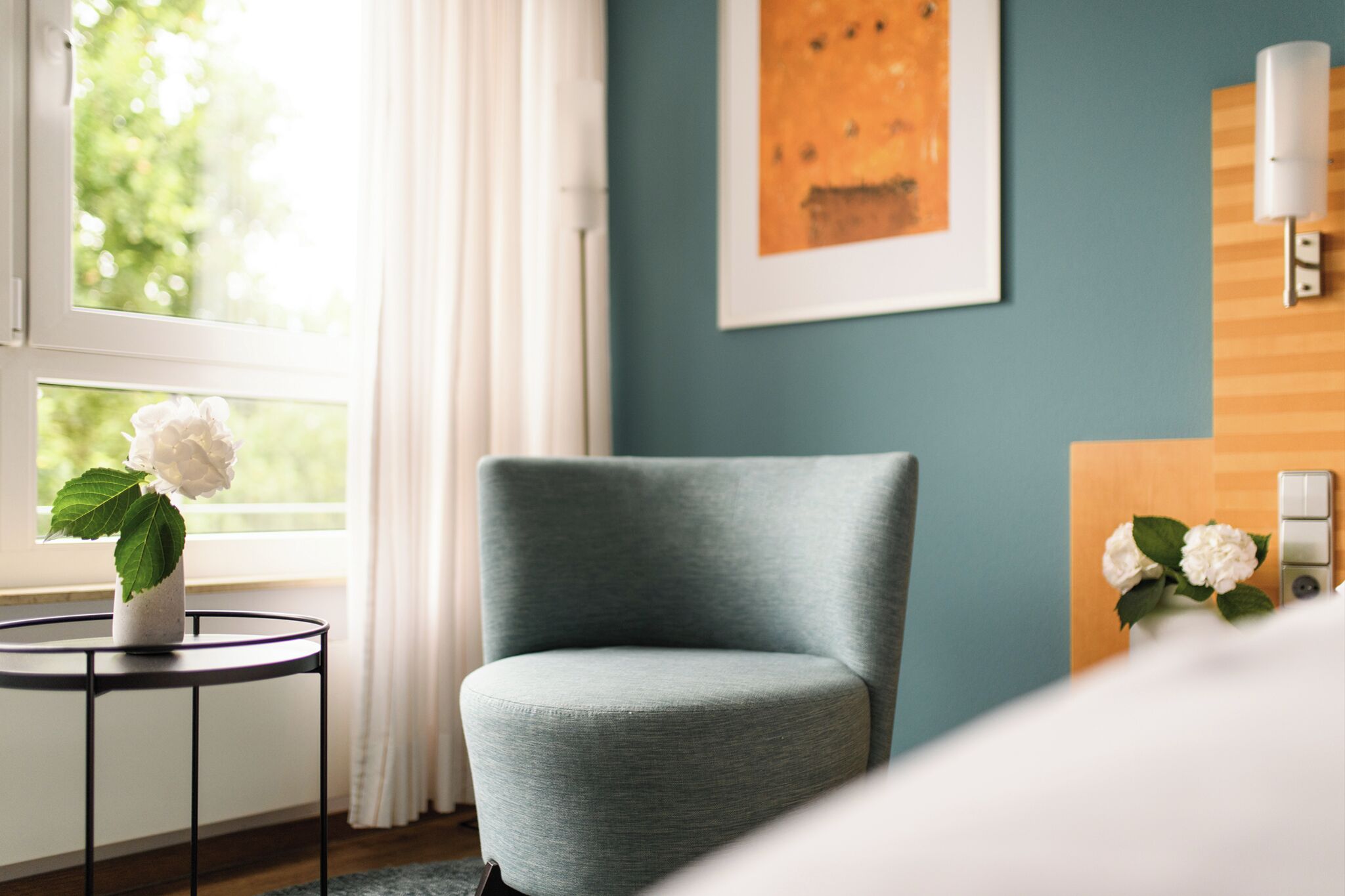 Hochwertige Bettwaren, Daunenbettdecken, Minibar, Zimmersafe