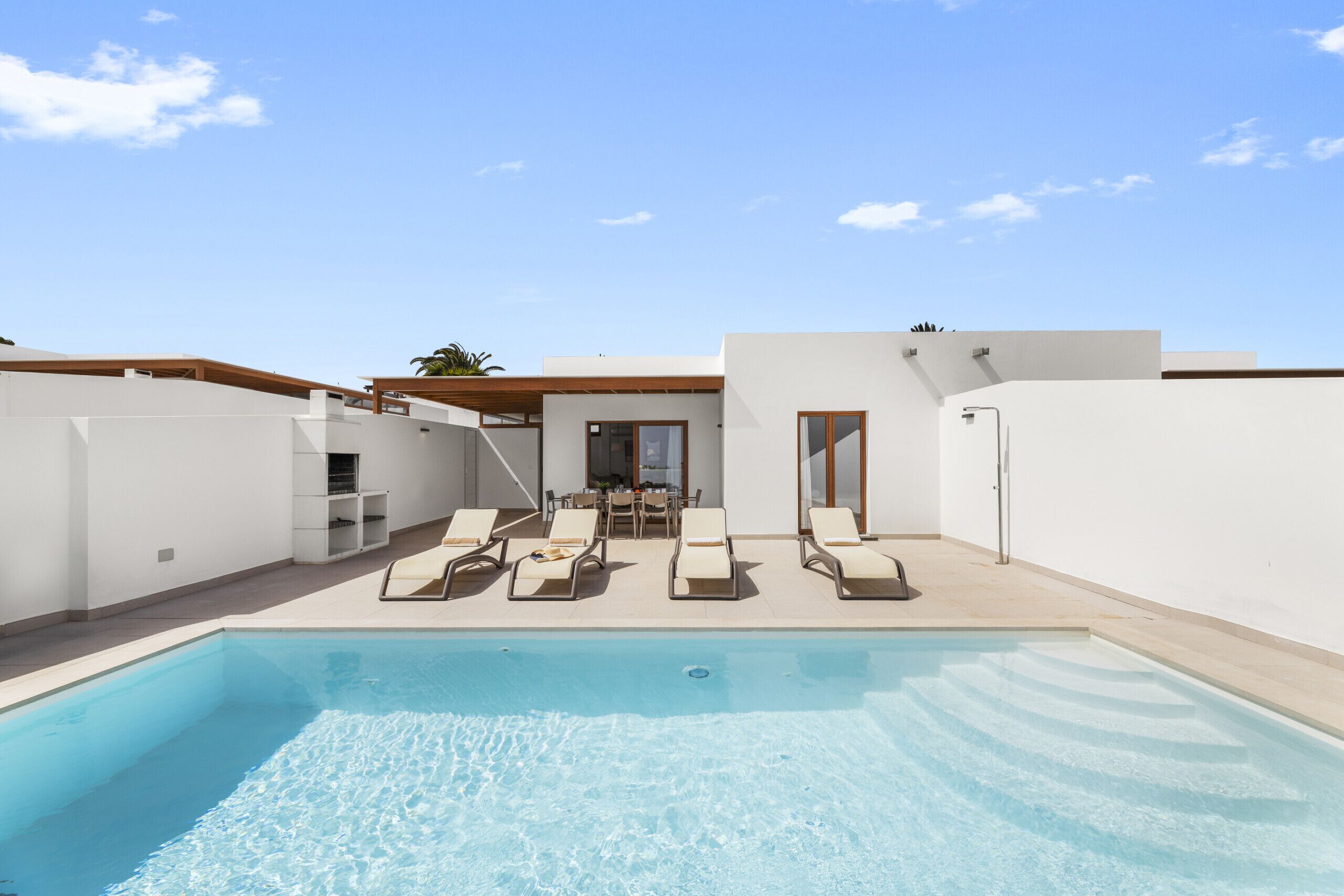A heated pool