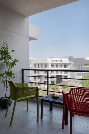 Comfort appartement, balkon, uitzicht op tuin | Terrein van de accommodatie